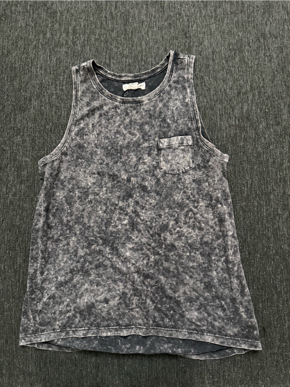 Women’s If it were me gray black Mineral-Wash Tank Top - Gray size Large